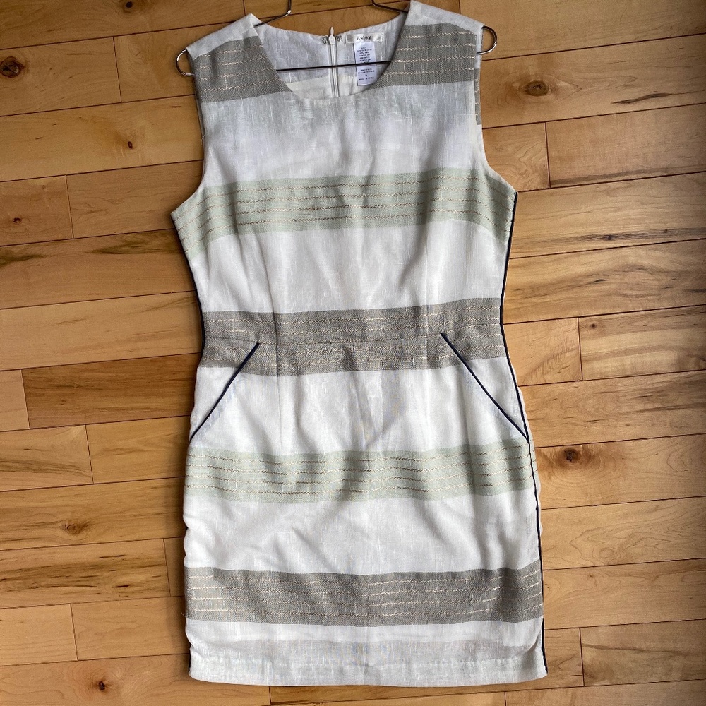 Esley Striped Midi Dress with Pockets